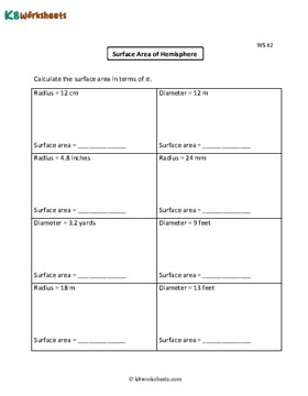 Surface Area of Hemispheres 2