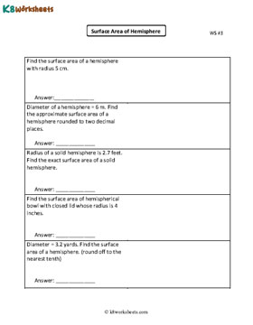 Surface Area of Hemispheres 3