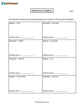 Surface Area of Spheres 1