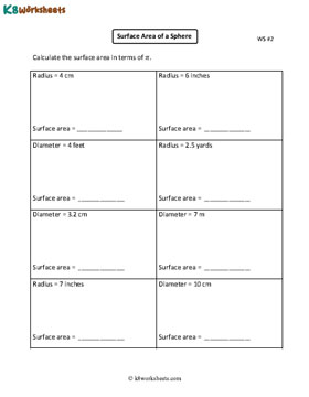 Surface Area of Spheres 2