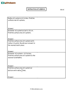 Surface Area of Spheres 3