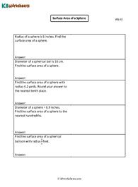 Surface Area of Spheres