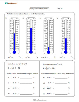 Celsius and Fahrenheit Conversions 1