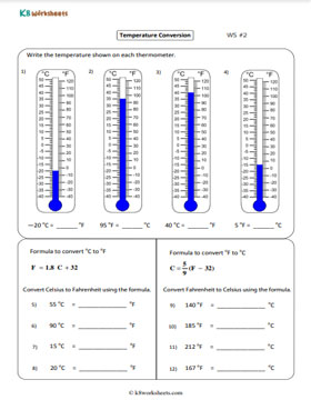 Celsius and Fahrenheit Conversions 2