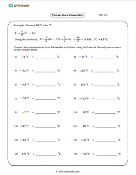 Fahrenheit to Celsius Conversion Using Formula 2