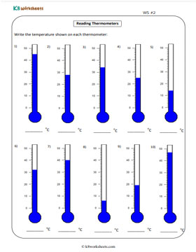 Reading Thermometers in Celsius Scale | 0° to 50° 2