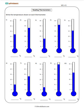 Reading Thermometers in Celsius Scale | 0° to 50° 3