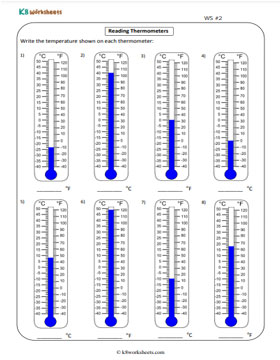 Reading Temperatures in Celsius and Fahrenheit Scales 2