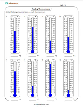 Reading Temperatures in Celsius and Fahrenheit Scales 3