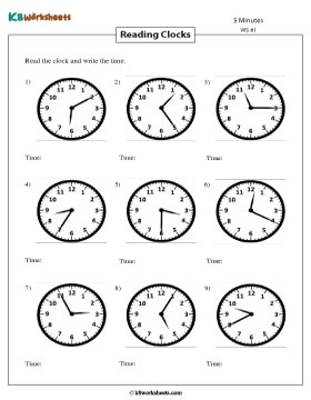 Telling Time | 5-Minute Increments 1