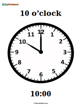 10 o'clock Flashcard