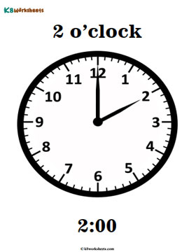 2 o'clock Flashcard