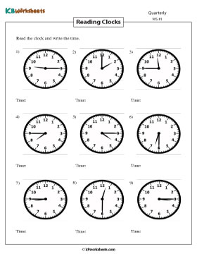 Telling Time | Quarterly Increments 1