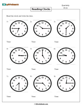 Telling Time | Quarterly Increments 2