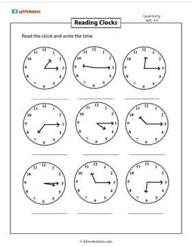 Telling Time | Quarterly Increments 4