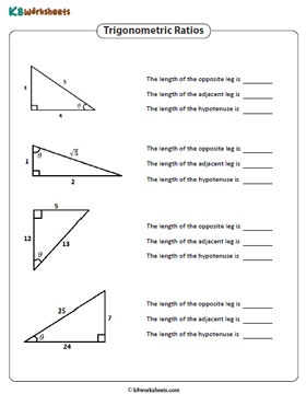 Identifying Lengths of Hypotenuse, Opposite, and Adjacent Sides