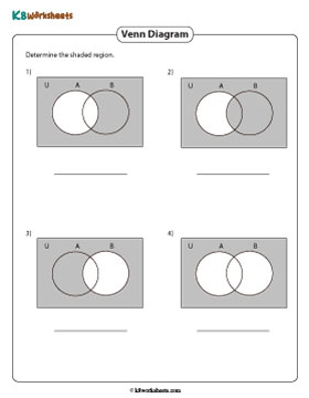 Naming Shaded Regions: Two Sets | With Universal Set