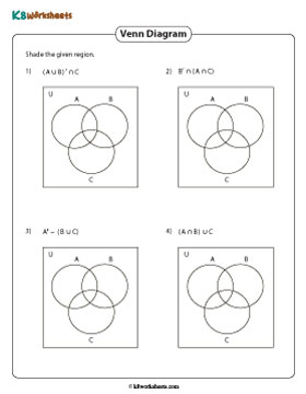 Shading Regions: Three Sets | With Universal Set