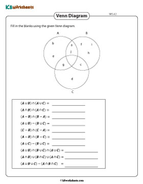 Writing Set Notations: Three Sets | Without Universal Set 2