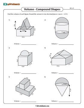 Volume of Compound Shapes | Adding Regions - Customary 1