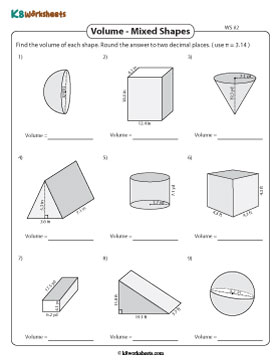 Volume of Mixed Shapes | Decimals - Customary 2