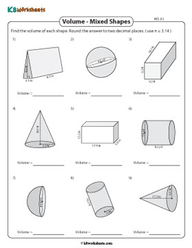 Volume of Mixed Shapes | Decimals - Customary 3