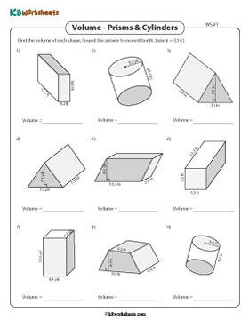 Volume of Prisms and Cylinders | Bases - Trapezoid and Parallelogram | Decimals - Customary 1