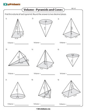 Volume of Pyramids | Integers - Customary 1