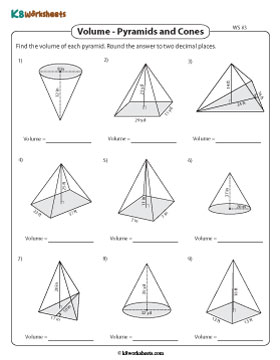 Volume of Pyramids | Integers - Customary 3