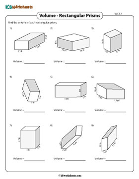 Volume of a Rectangular Prism | Easy - Customary 2