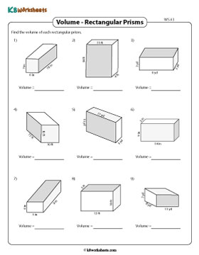 Volume of a Rectangular Prism | Easy - Customary 3