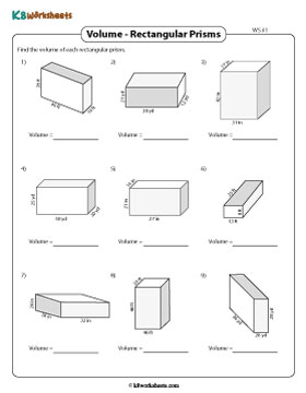 Volume of a Rectangular Prism | Moderate - Customary 1