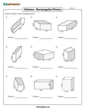 Volume of a Rectangular Prism | Moderate - Customary 2