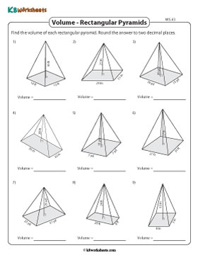 Volume of Rectangular Pyramids - Customary 3