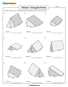 Volume of a Triangular Prism | Decimals - Customary 1